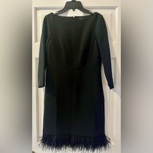 Ann Taylor black feathers dress, size 0